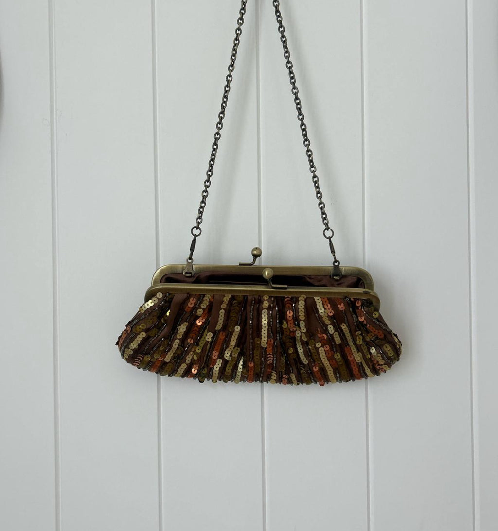 Vintage sequin clutch