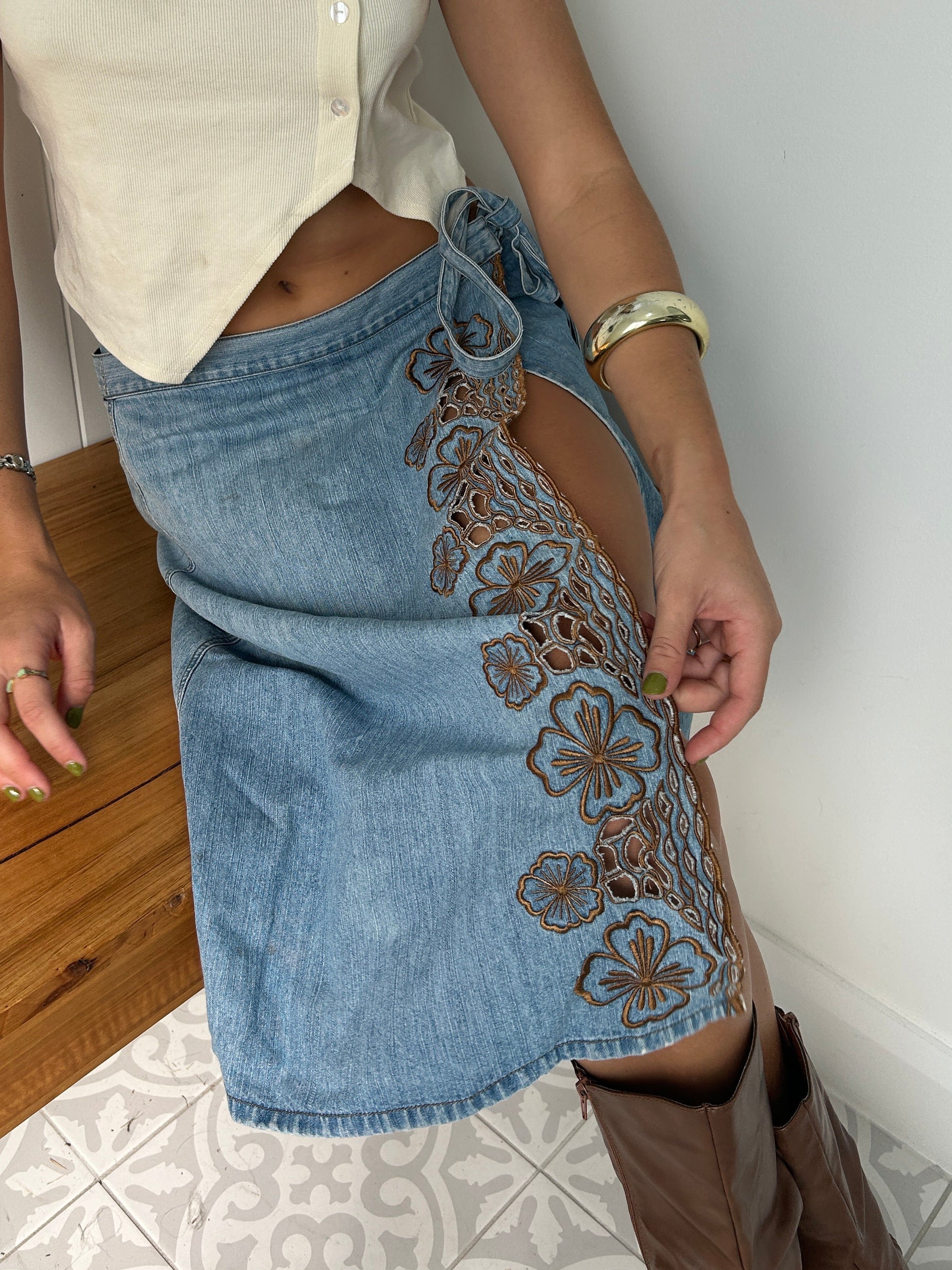 Embodied Floral denim