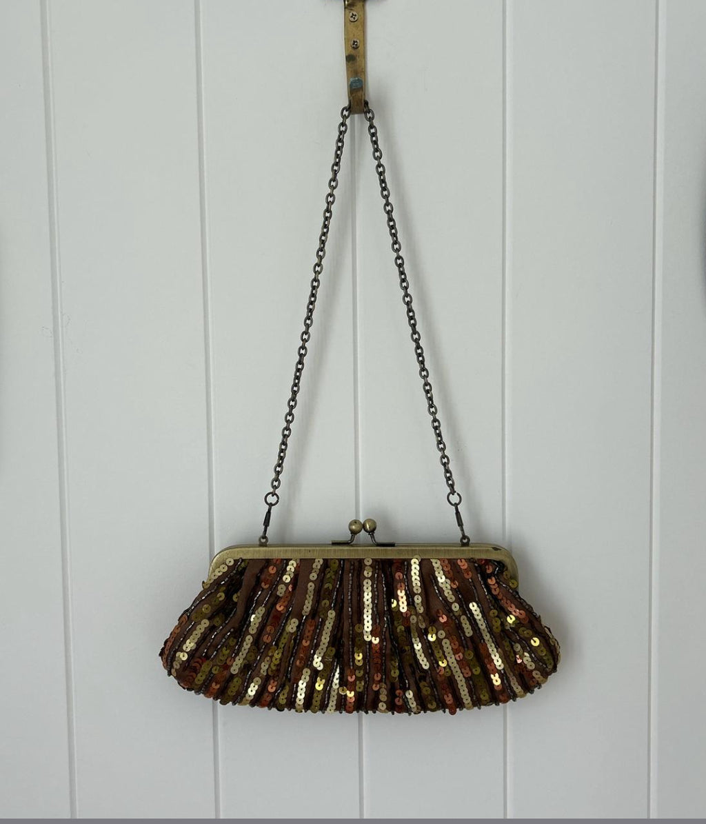 Vintage sequin clutch