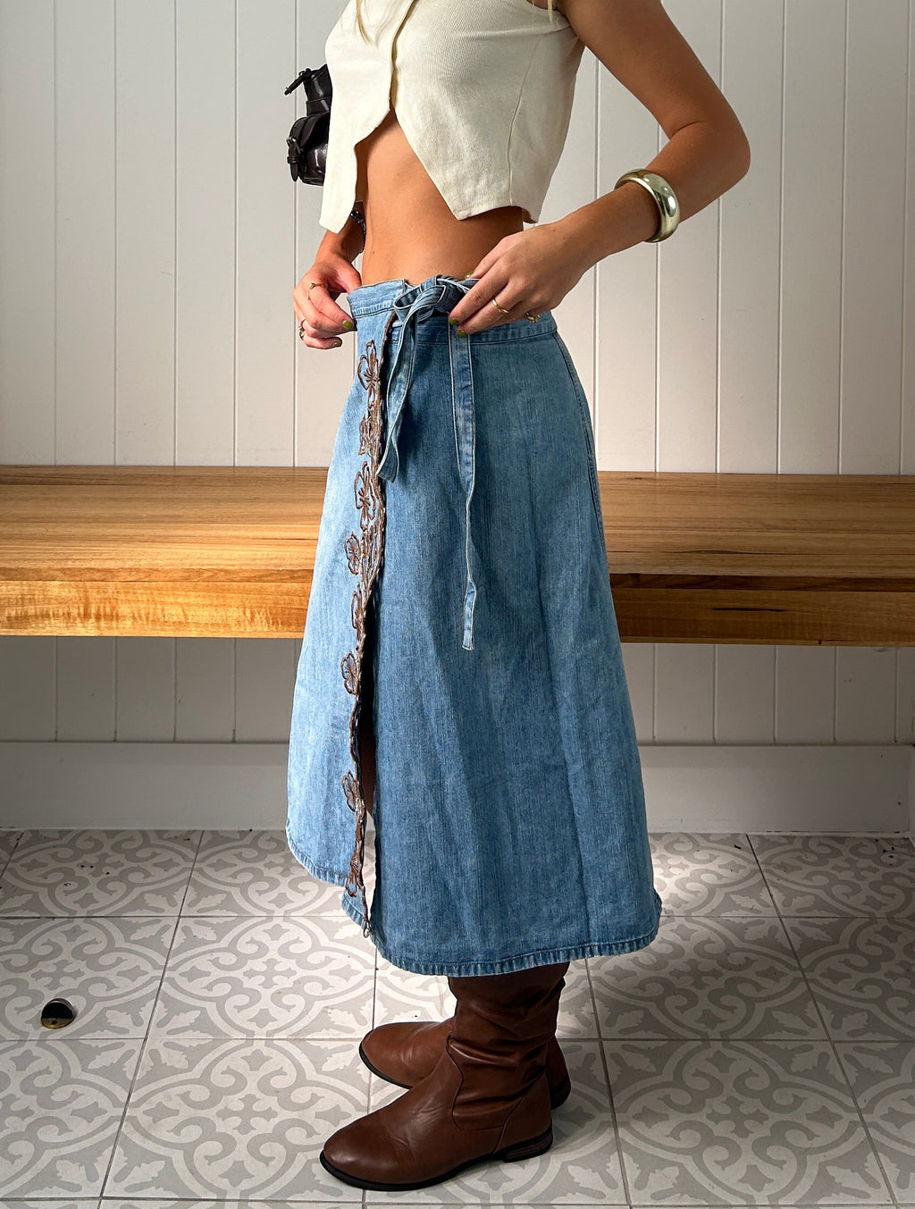 Embodied Floral denim