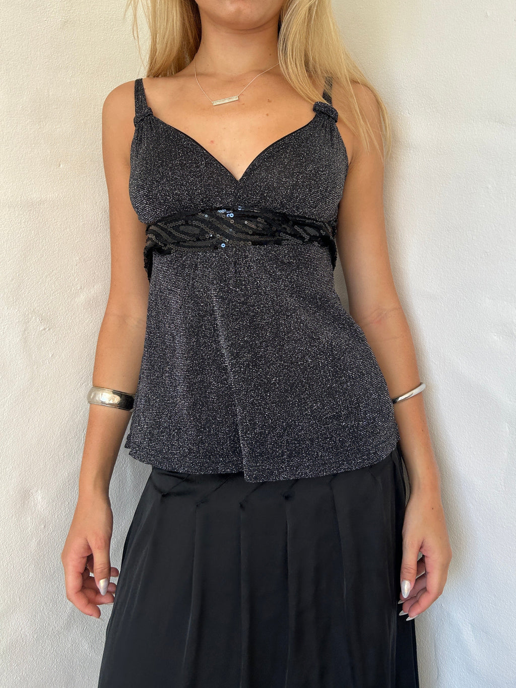 Sequin cami top