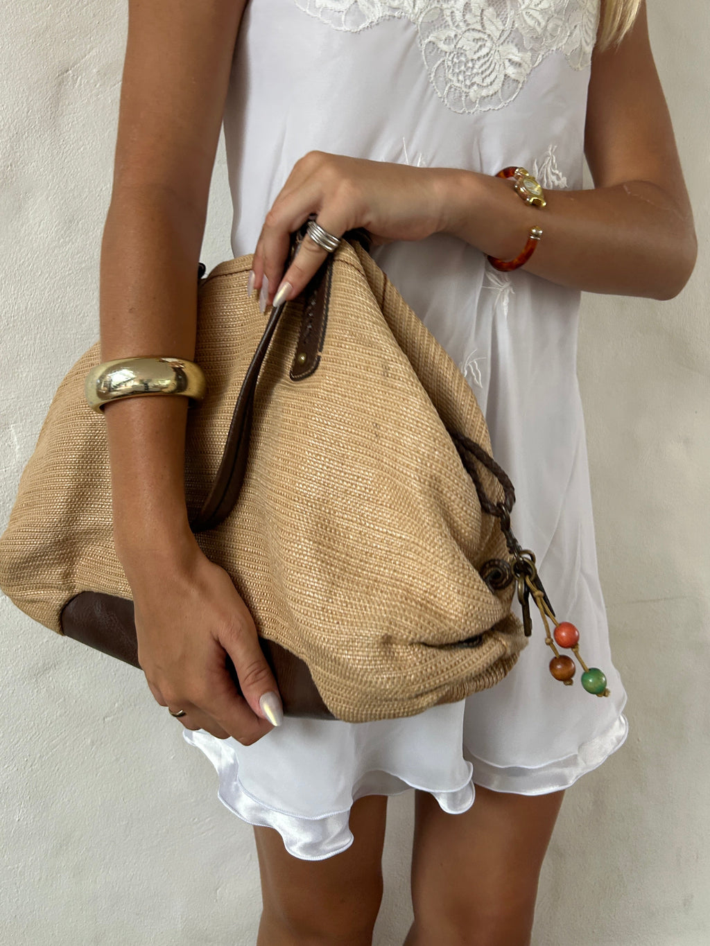 Vintage FOSSIL beach bag