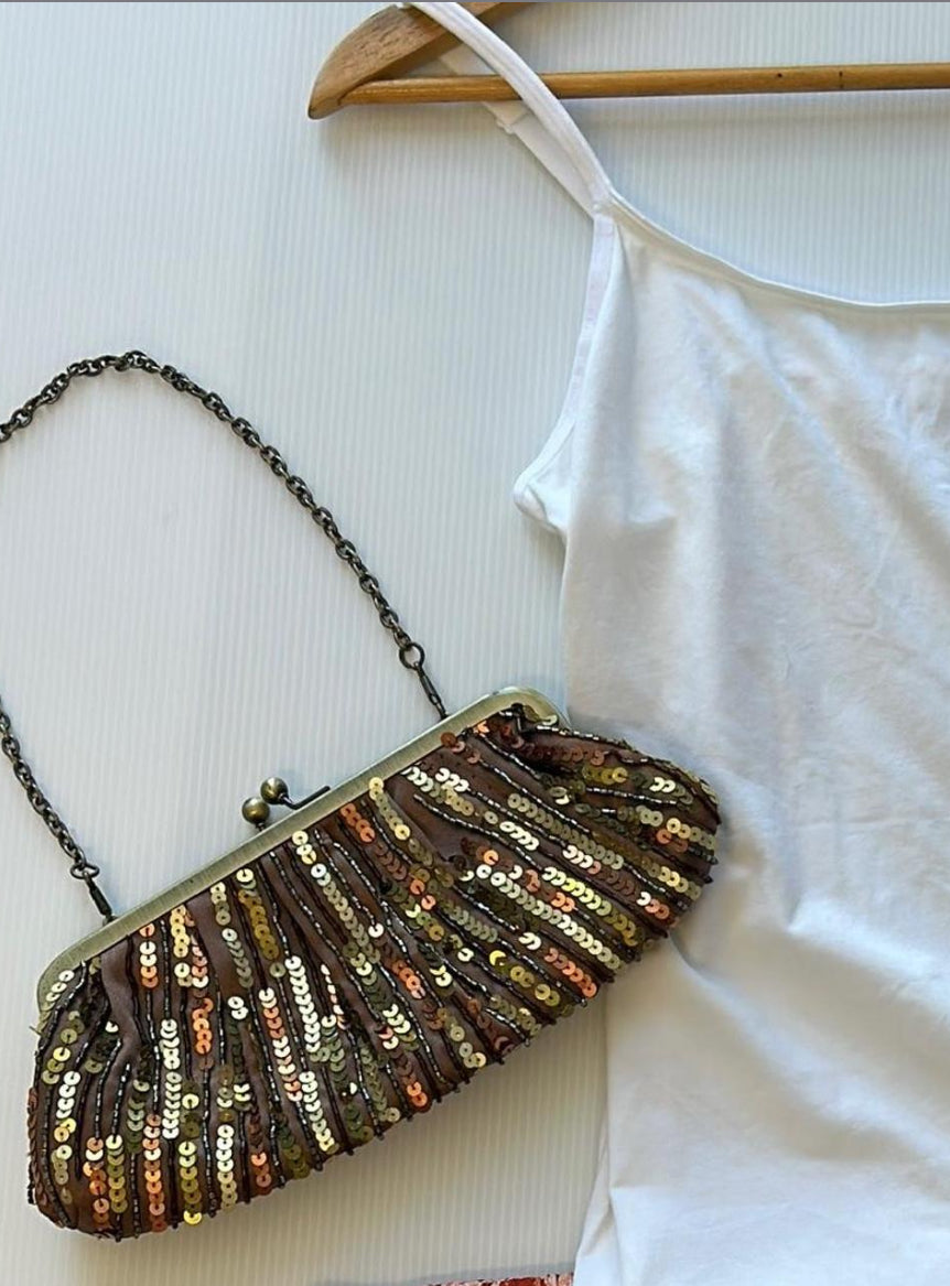 Vintage sequin clutch